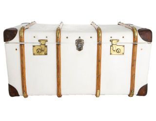 Hermès Extra Large Toile Two-Tone Suitcase Steamer Trunk Luggage 23680 –  Bagriculture