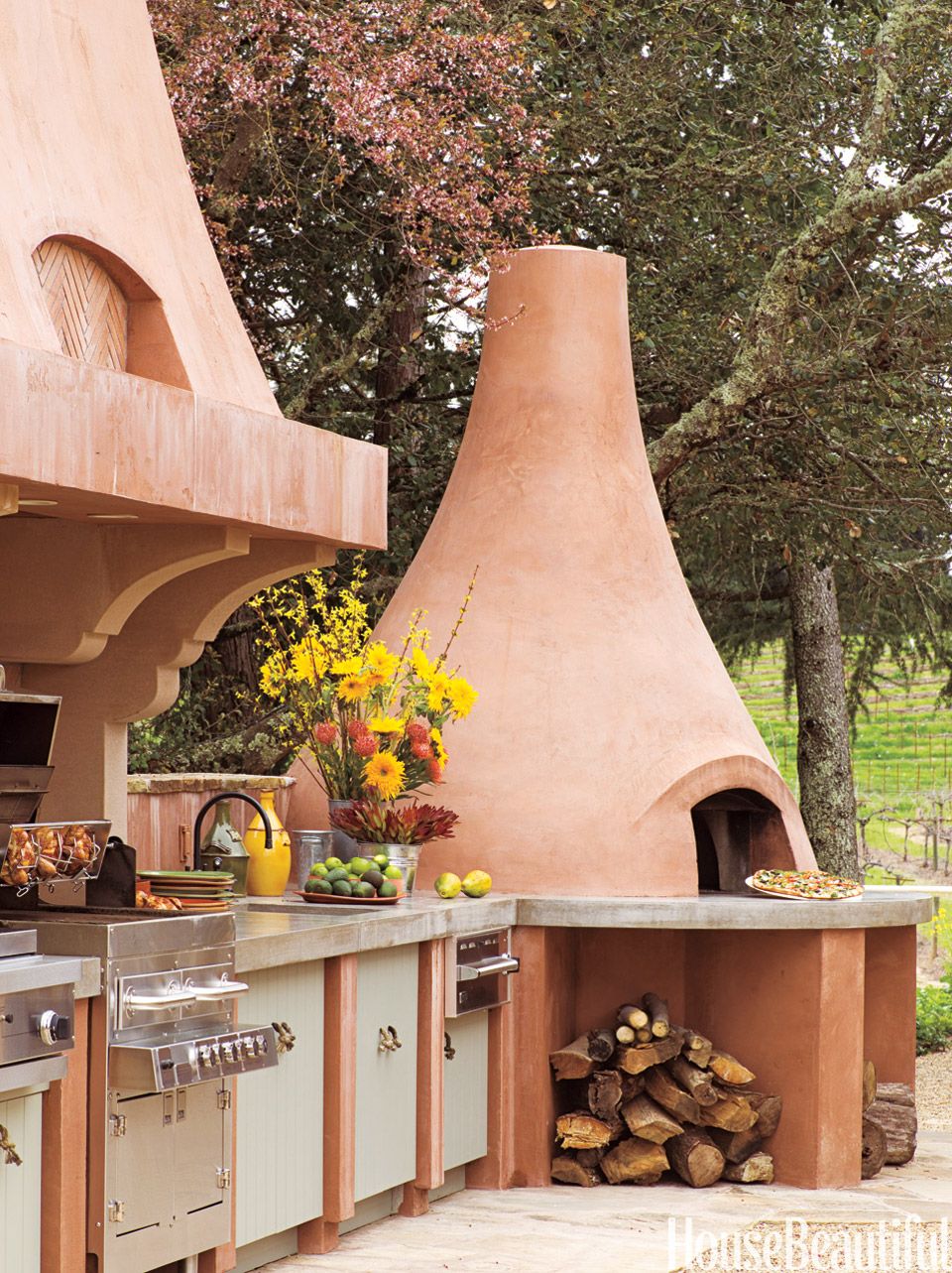 simple rustic outdoor kitchen designs