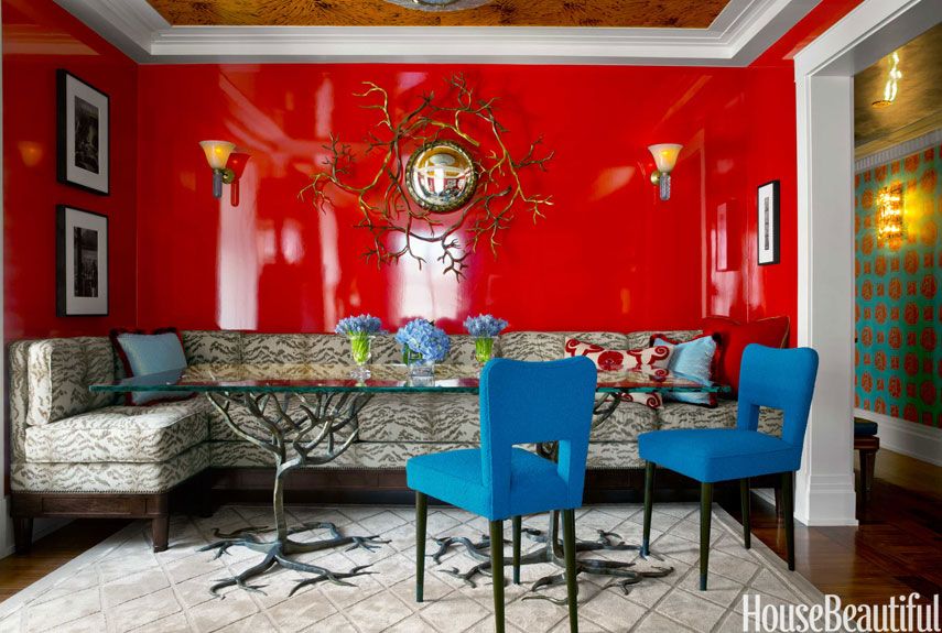 Red paint ideas - red colour rooms