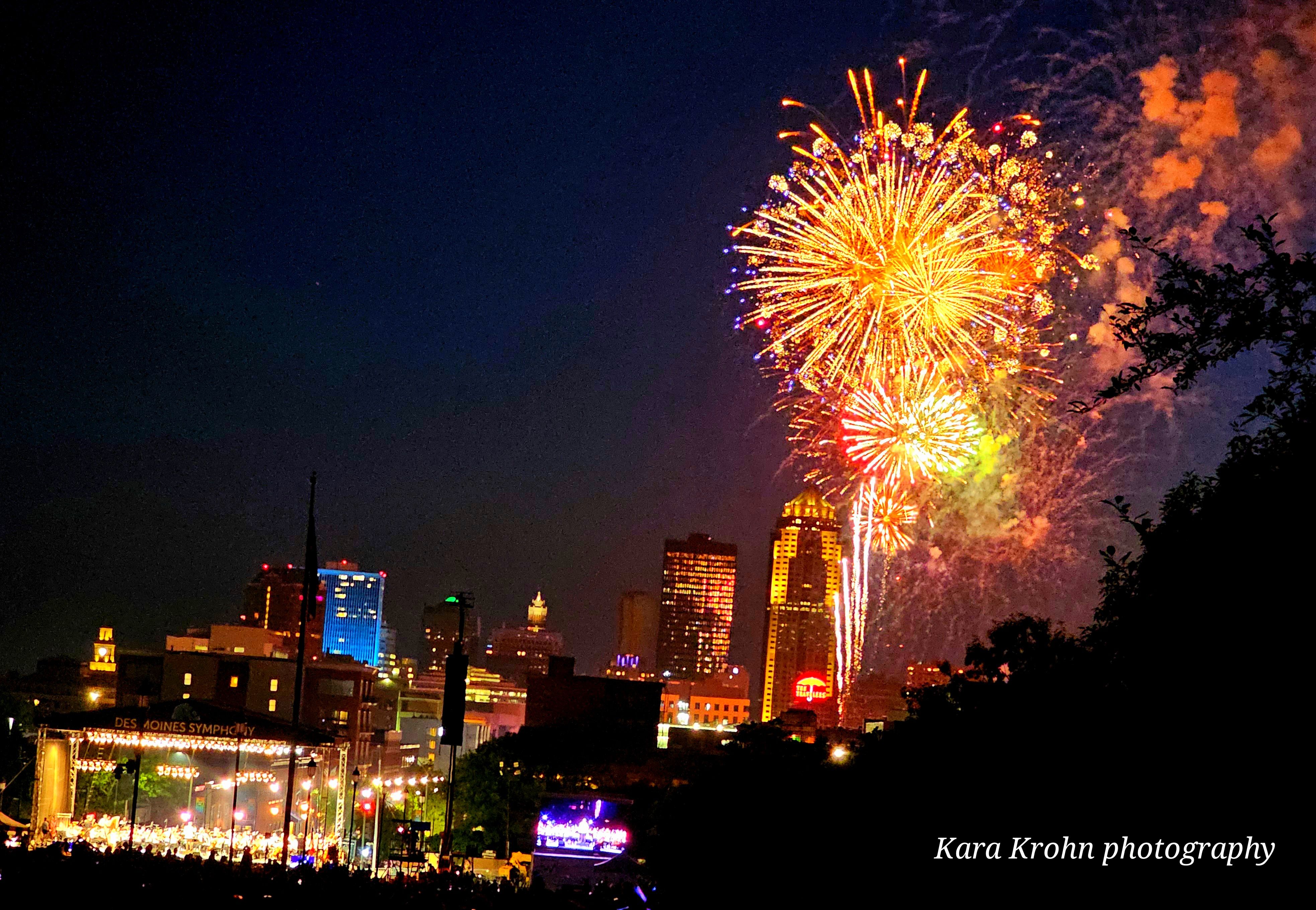 Where you can watch fireworks displays in central Iowa