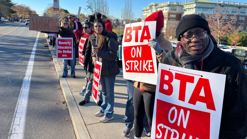 Beverly, Massachusetts, teachers strike for better wages and 