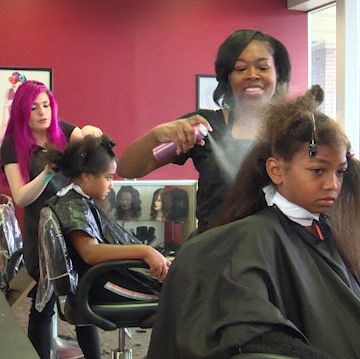 Hundreds Of Kids Get Free Haircuts Backpacks Ahead Of First