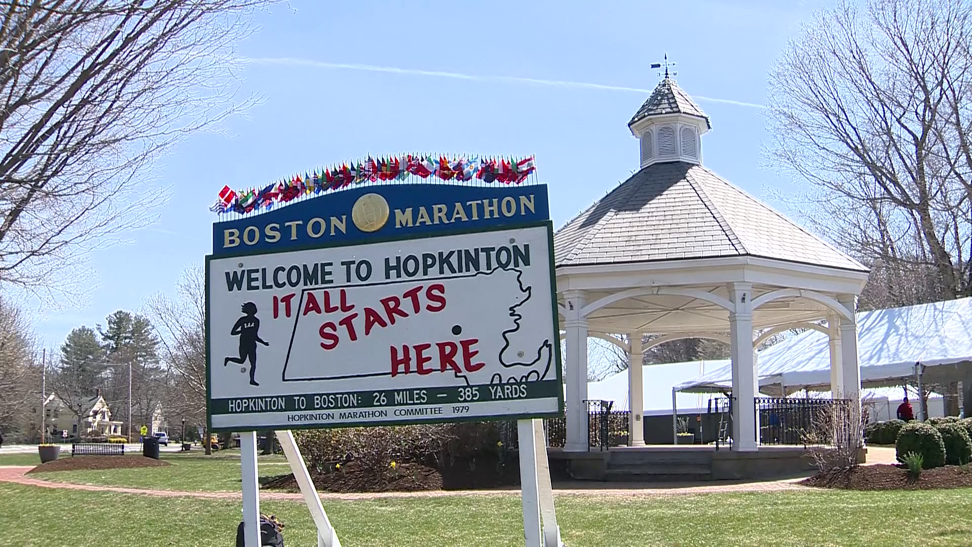 Runners kick off 127th Boston Marathon in Hopkinton