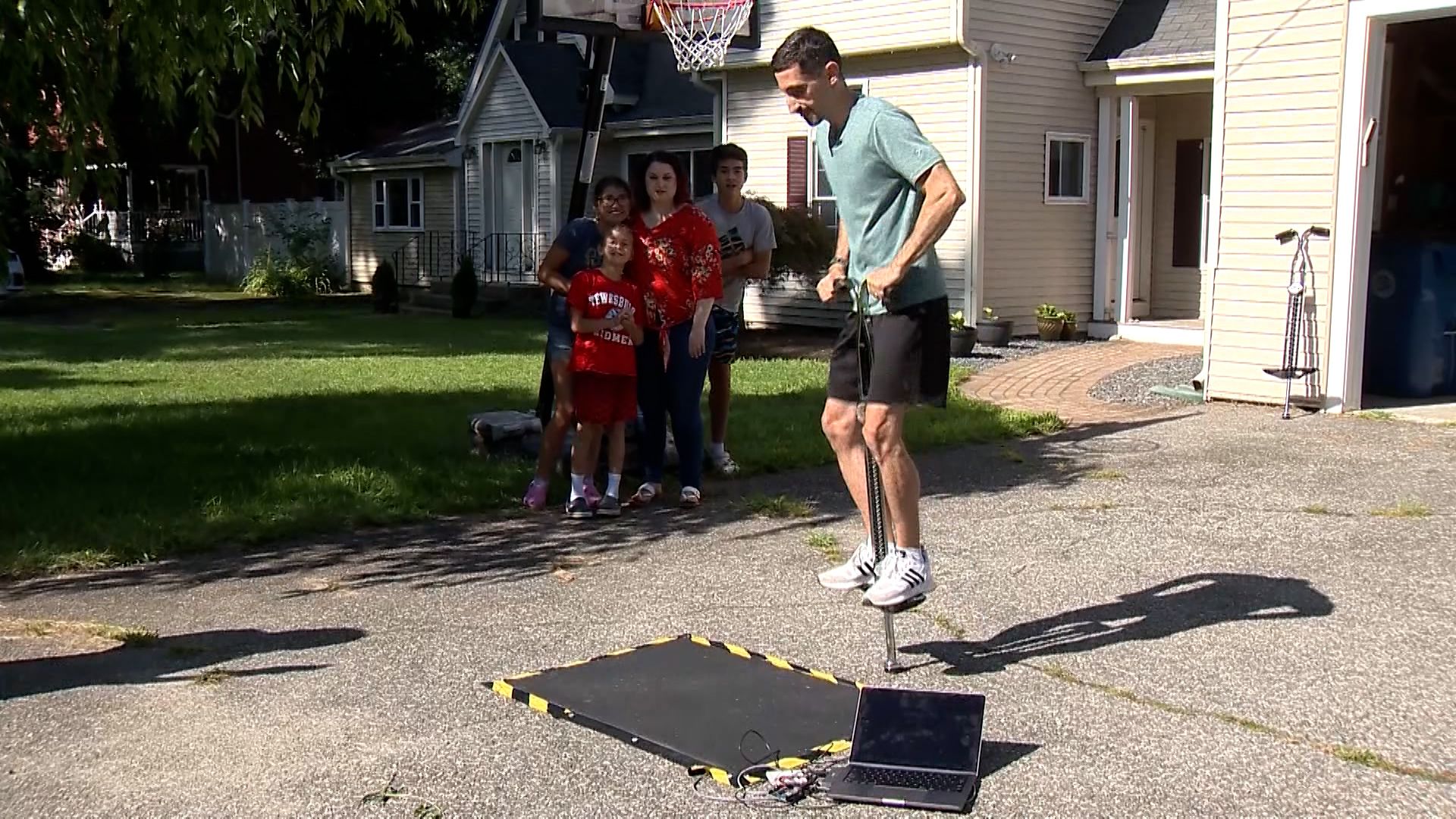 Mass. dad preparing to hop to another pogo stick world record