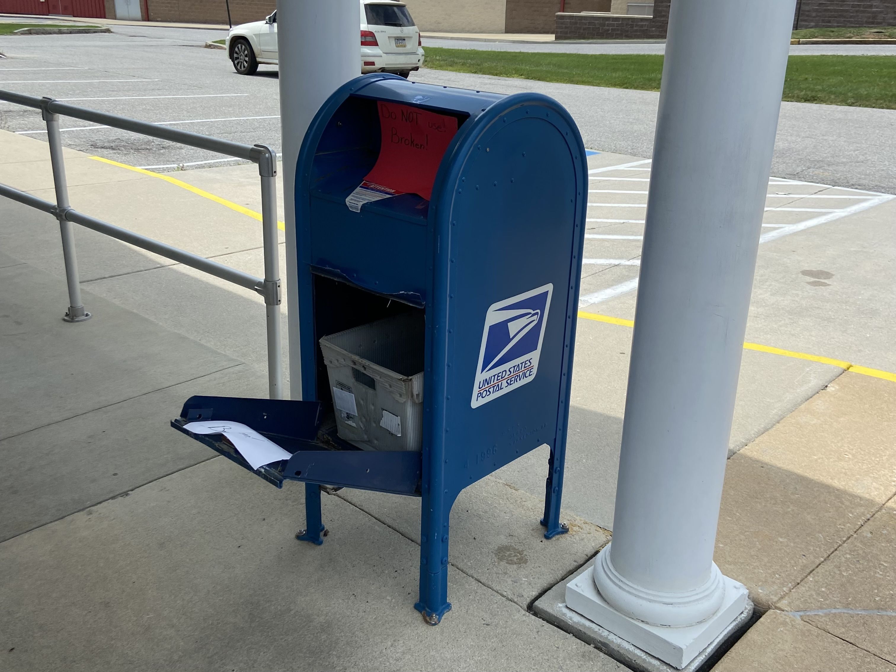 Blue postal mailboxes broken into in York County Pa