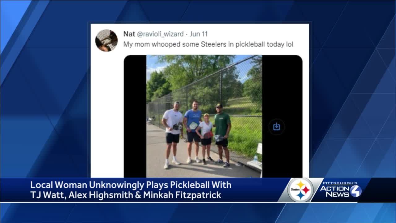 Steelers star T.J. Watt 'whooped' in pickleball by Minkah Fitzpatrick,  local Pittsburgh woman 