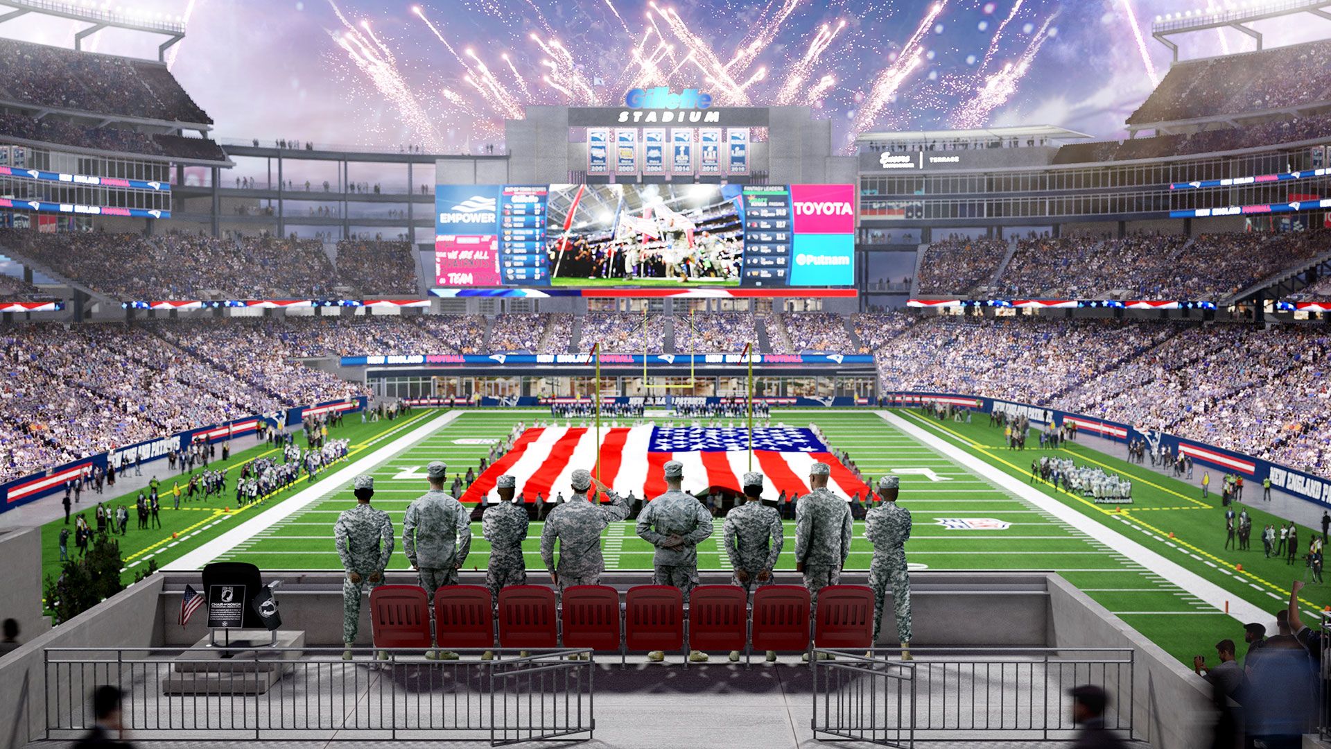Upgrades to Gillette Stadium's 'Row of Honor' announced on Memorial Day