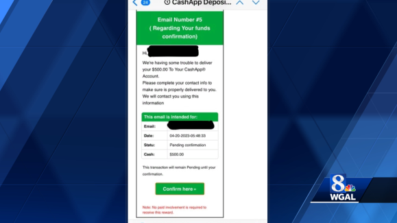 Scam message targets Cash App