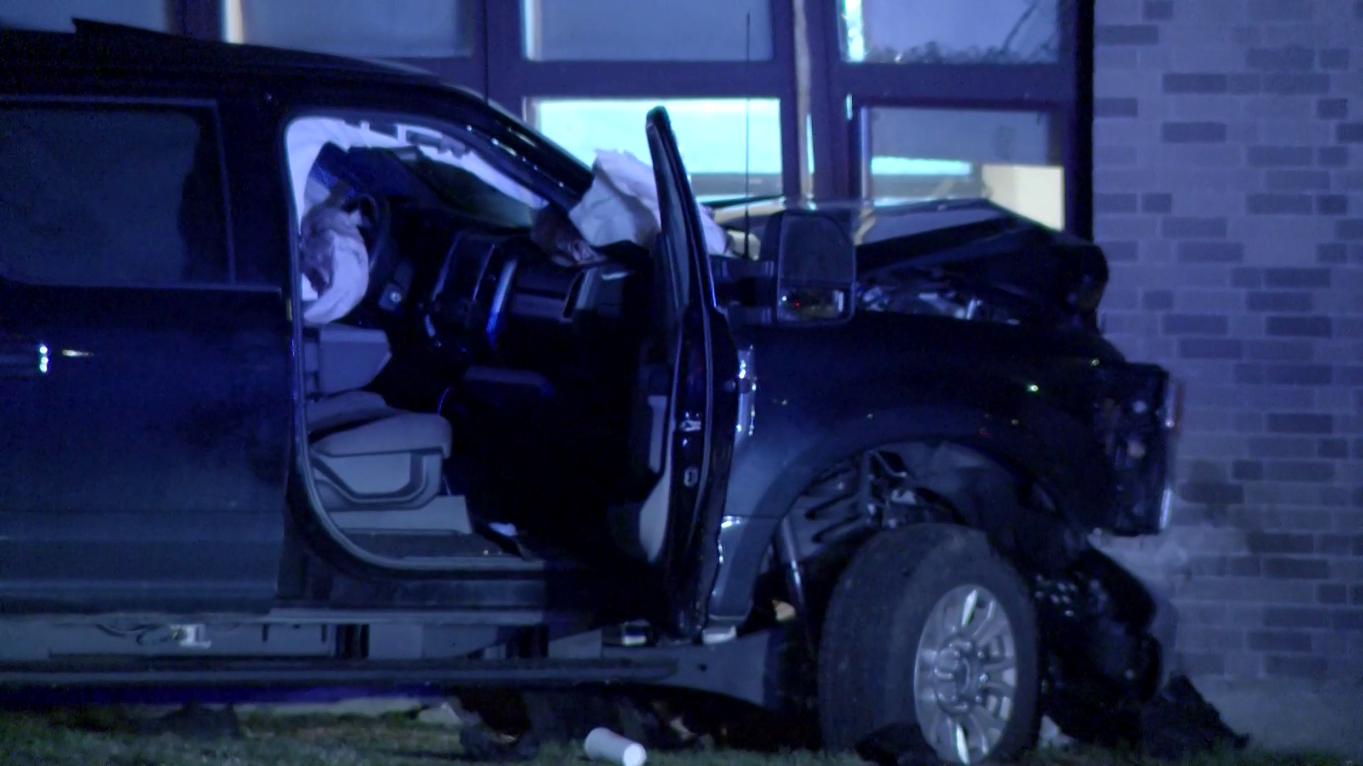 Truck crashes into Brockton school