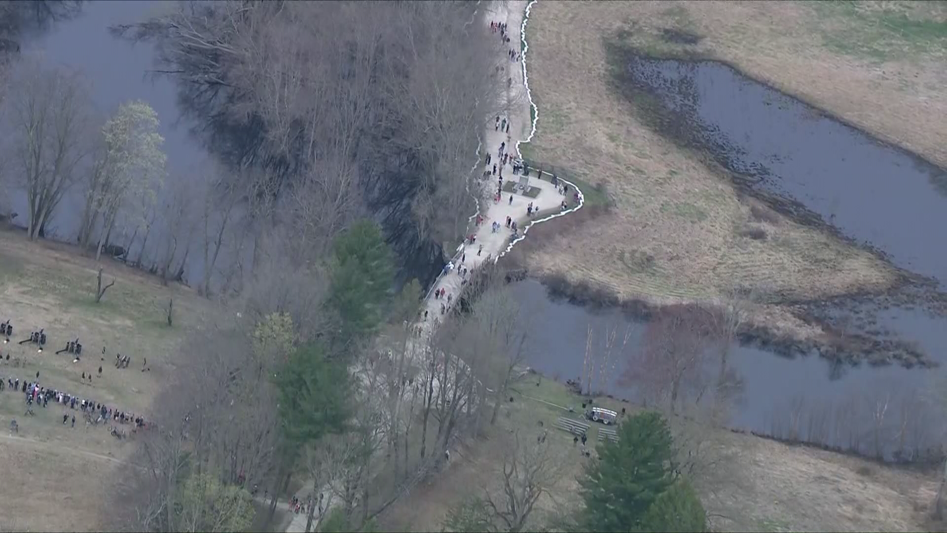 Majestic scene as thousands gather to mark start of American Revolution