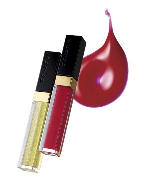 Red, Lipstick, Pink, Violet, Cosmetics, Lip gloss, Beauty, Material property, Magenta, Liquid, 