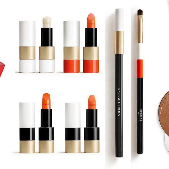 Orange, Cosmetics, Beauty, Product, Brown, Lipstick, Makeup brushes, Liquid, Material property, Beige, 