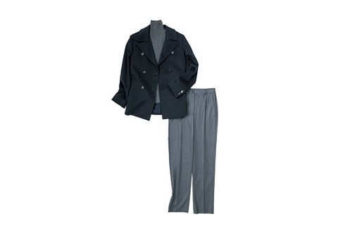 Clothing, Suit, Outerwear, Formal wear, Coat, Blazer, Jacket, Sleeve, Tuxedo, Overcoat, 