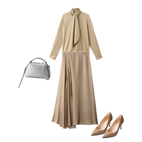 Clothing, White, Dress, Beige, Outerwear, Footwear, Sleeve, Costume, Coat, Fashion accessory, 