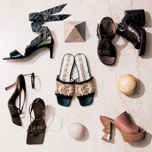 Footwear, Shoe, High heels, Shelf, Sandal, Collection, 