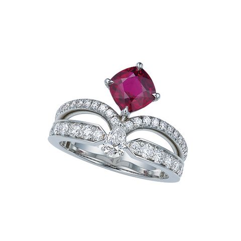 Jewellery, Fashion accessory, Gemstone, Pre-engagement ring, Ring, Amethyst, Engagement ring, Diamond, Platinum, Purple, 