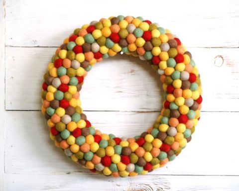 Candy corn, Bead, Food, Candy, Art, Confectionery, Fashion accessory, Wreath, 