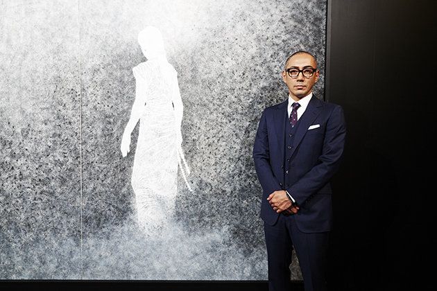 市川海老蔵さんが日本画展のオープニングイベントに来場