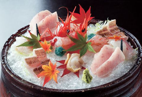 Dish, Food, Cuisine, Sashimi, Ingredient, Japanese cuisine, Garnish, Fish slice, Kaiseki, Sakana, 