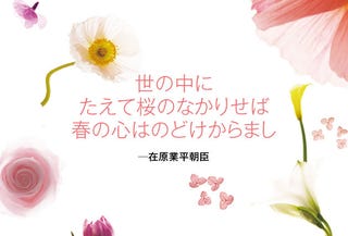 世の中にたえて桜のなかりせば春の心はのどけからまし 花にまつわる名言集7