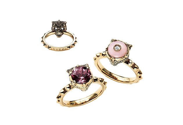 ≪超目玉★12月≫ GUCCI カラーストーンロゴリング シルバー／ライムグリーン その他