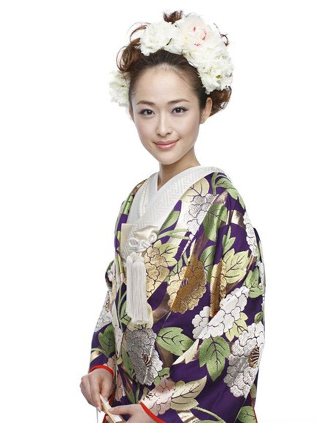 ⚫︎mk-0156 色打掛婚礼衣装十二単風身丈193 裄68 W-8-26