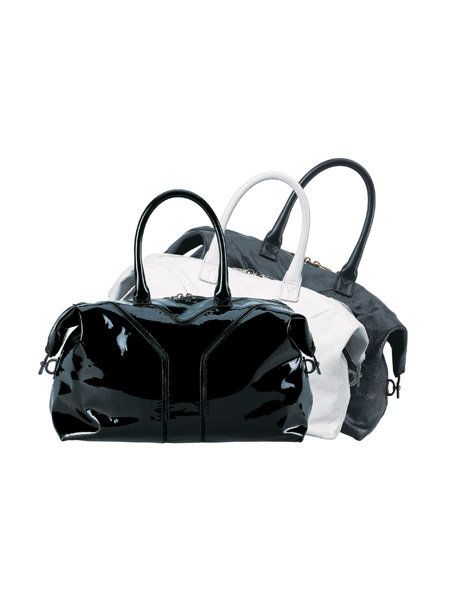 美品】YVESSAINTLAURENT ボストンバッグ エナメル Yロゴ メンズ
