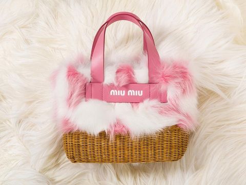 Bag, Handbag, Pink, Product, Fashion accessory, Material property, Shoulder bag, Fur, Tote bag, Basket, 