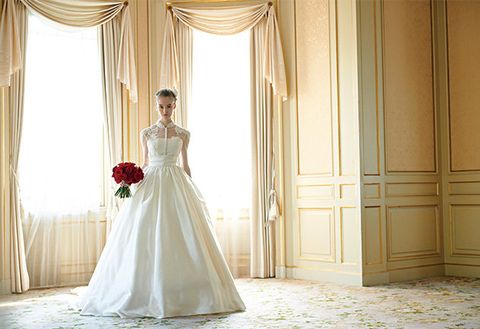 Wedding dress, Bride, Gown, Dress, Photograph, Bridal clothing, Clothing, Bridal party dress, Red, Ceremony, 