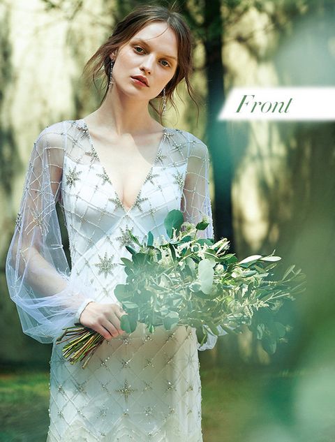Gown, Clothing, Dress, Wedding dress, Bride, Shoulder, Bridal clothing, Bridal party dress, Beauty, Formal wear, 