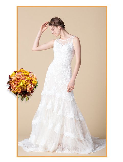 Gown, Wedding dress, Clothing, Dress, Photograph, Bridal clothing, Shoulder, Bride, Bridal party dress, A-line, 
