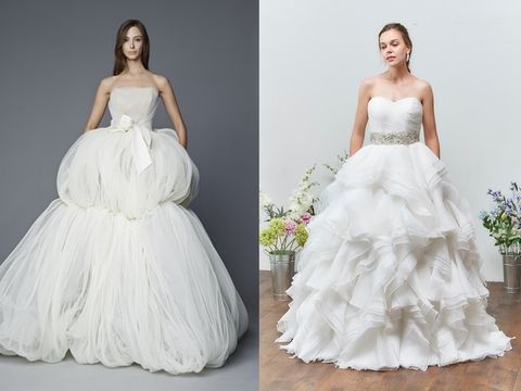 Gown, Wedding dress, Clothing, Dress, Bridal clothing, Fashion model, Shoulder, Bride, Bridal party dress, Strapless dress, 