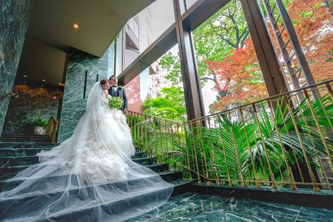 Bride, Photograph, Wedding dress, Dress, Green, Gown, Bridal clothing, Marriage, Bridal accessory, Wedding, 