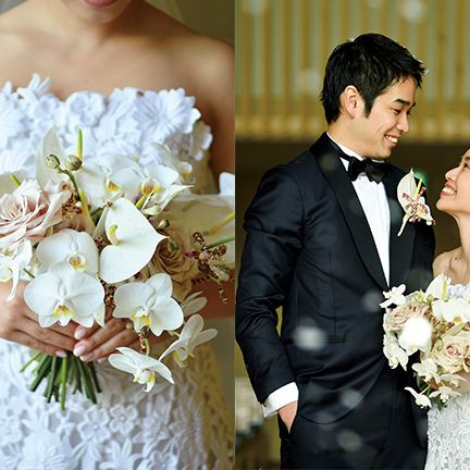 Bride, Gown, Photograph, Wedding dress, Dress, White, Bridal clothing, Flower Arranging, Flower, Bouquet, 