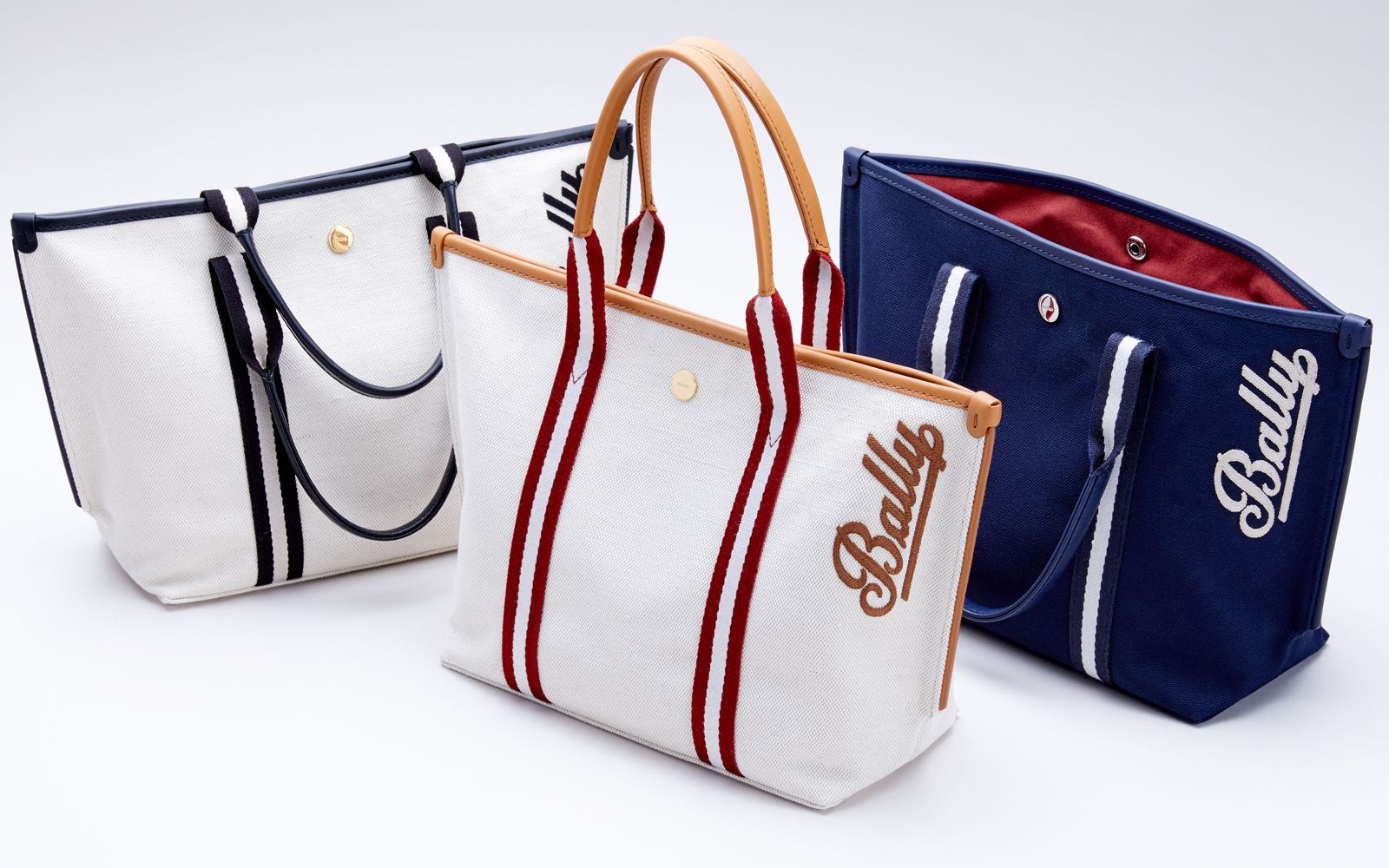 【美品】BALLY バリー ロゴ キャンバス トート バッグ 保存袋 Ａ４ハンドル長さ約500cm