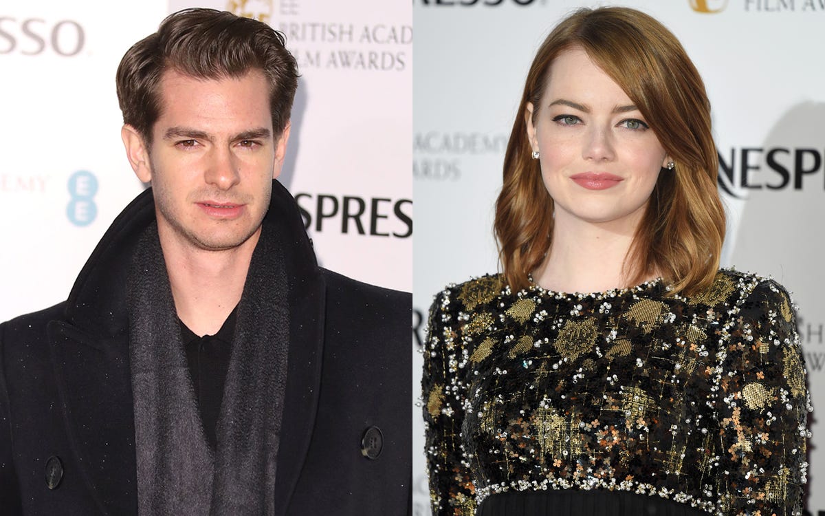 別れても好きな人 エマ ストーンとアンドリュー ガーフィールドがbaftaのプレパーティでハグ