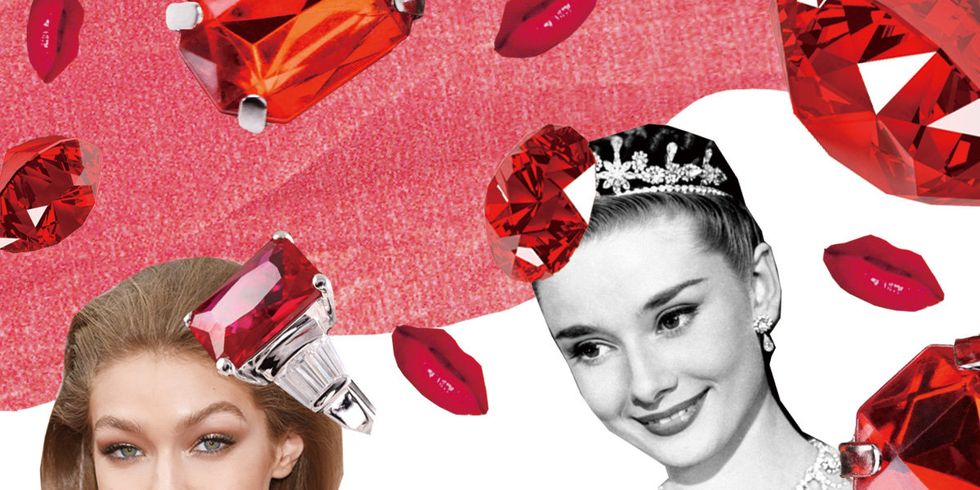 Red, Lip, Beauty, Valentine's day, Photography, Headpiece, Fashion accessory, Hair accessory, Style, Photomontage, 