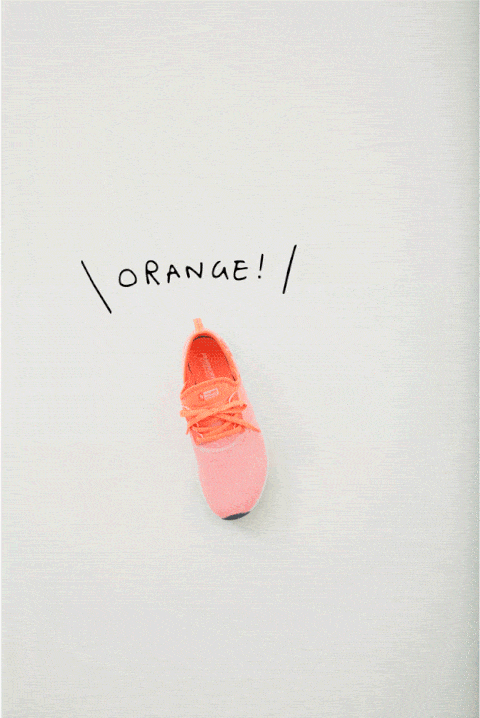 Text, Orange, Pink, Footwear, Finger, Peach, Font, Shoe, Logo, 
