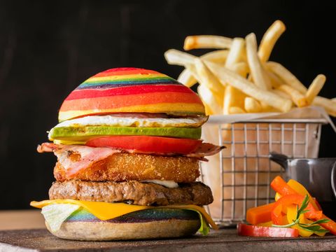 Food, Junk food, Hamburger, Fast food, Dish, Cheeseburger, Veggie burger, Cuisine, Ingredient, Burger king premium burgers, 