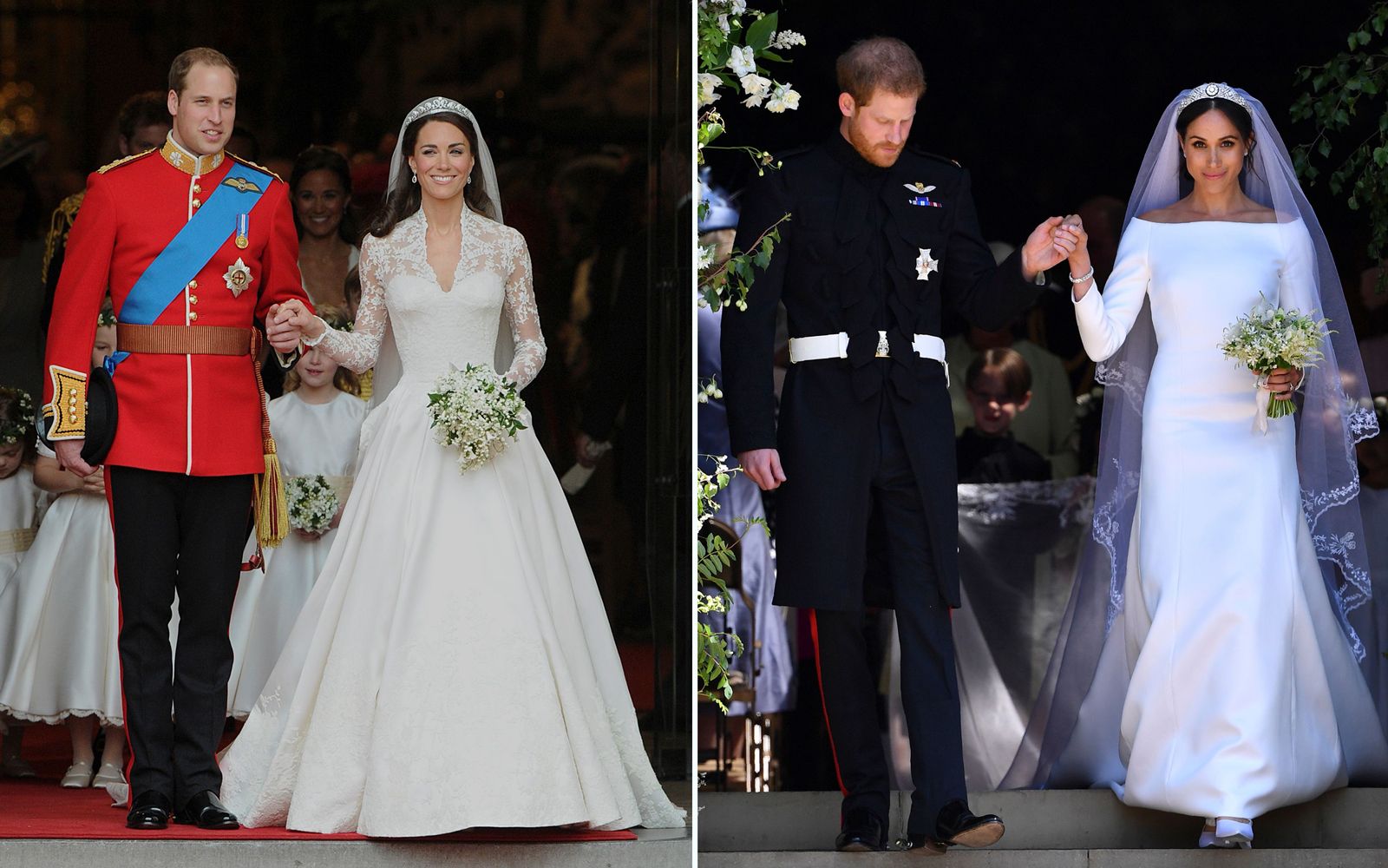 ウィリアム王子 キャサリン妃 Vs ハリー王子 メーガン妃の結婚式を徹底比較