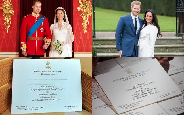 ウィリアム王子 キャサリン妃とハリー王子 メーガン マークルの結婚式の招待状を徹底比較