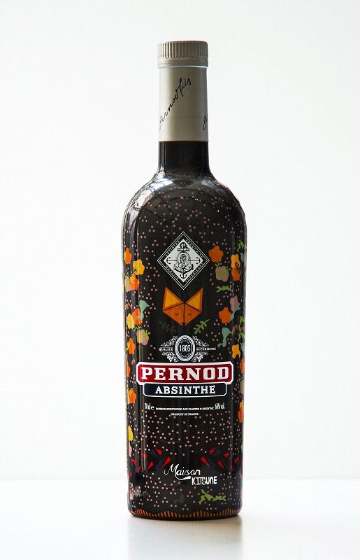 ペルノ アブサンが「メゾン キツネ」デザインのボトルを限定発売！