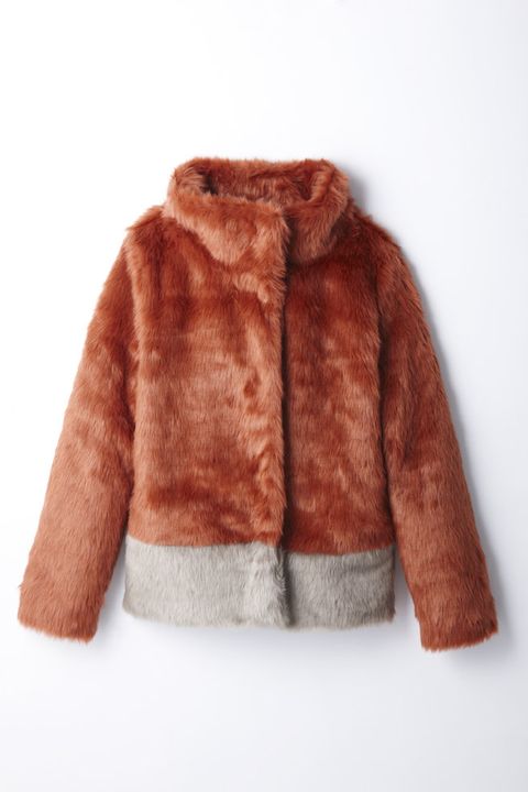 Brown, Product, Sleeve, Textile, Jacket, Outerwear, Fur clothing, Wool, Woolen, Orange, 
