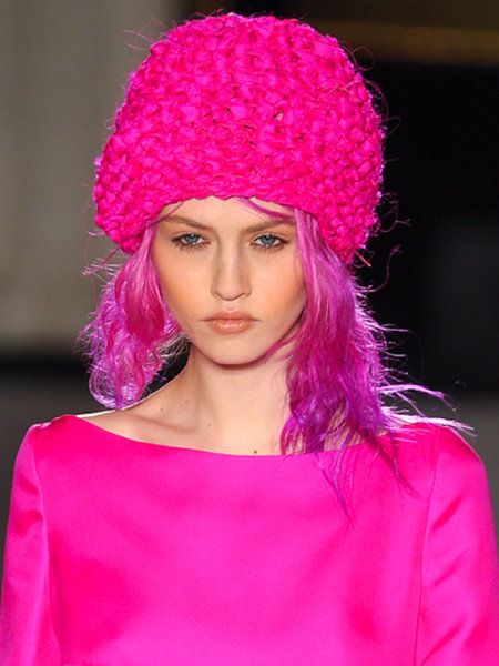 Lip, Hairstyle, Magenta, Textile, Purple, Pink, Red, Style, Winter, Headgear, 