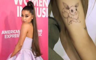 アリアナ グランデのポケモン愛がさく裂 イーブイのタトゥーを披露