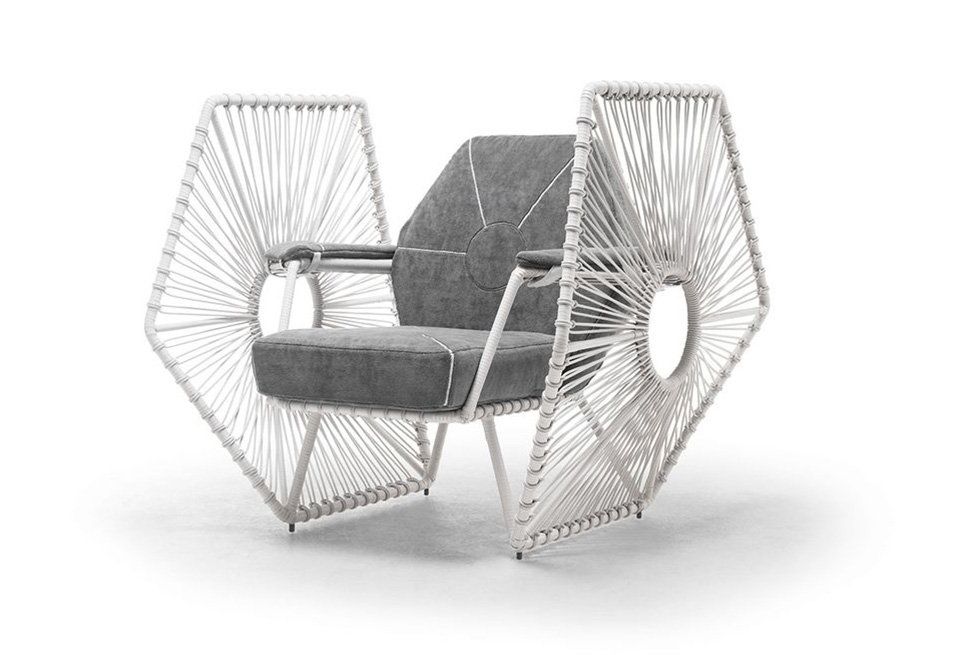 Chair, Furniture, Wicker, Steel, Metal, 