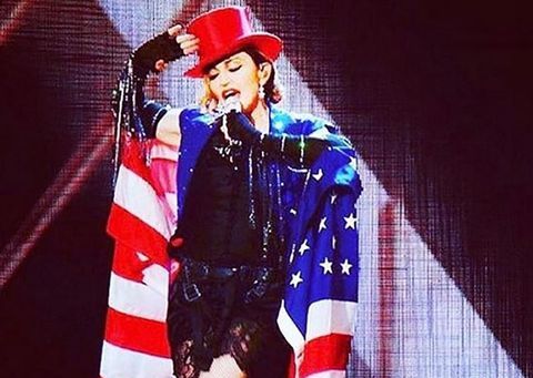 Flag of the united states, Flag, Fashion, Performance, Outerwear, Photo shoot, Performing arts, Fashion design, Style, 