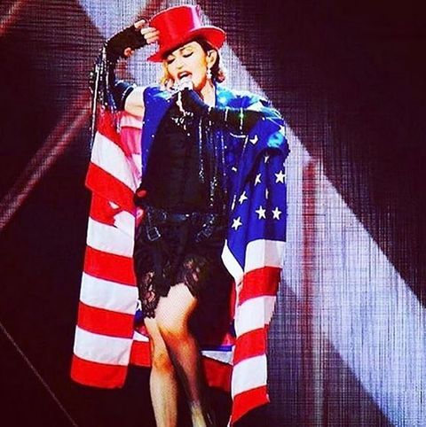 Flag of the united states, Flag, Fashion, Performance, Outerwear, Photo shoot, Performing arts, Fashion design, Style, 