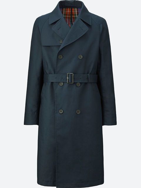 Clothing, Coat, Trench coat, Overcoat, Outerwear, Collar, Sleeve, Duster, Jacket, Button, 