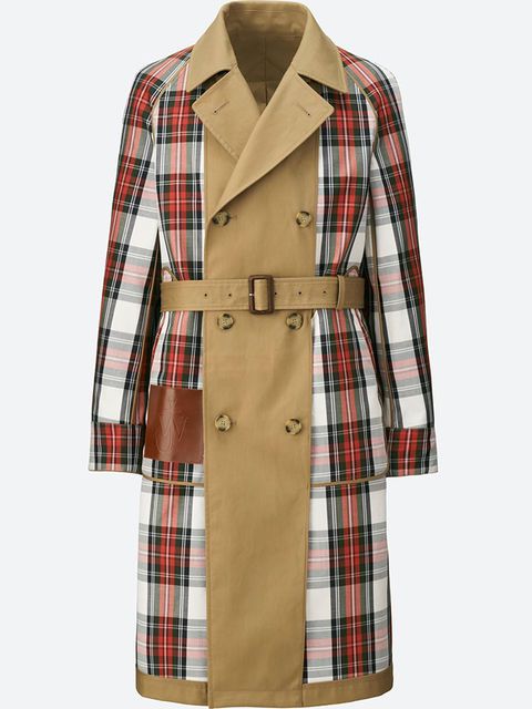 Clothing, Tartan, Trench coat, Plaid, Coat, Pattern, Outerwear, Overcoat, Sleeve, Textile, 